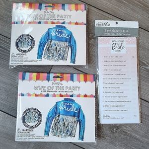 BRIDE Balloons and Bachelorette quiz sheets